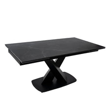 Cargar imagen en el visor de la galería, Mesa Comedor Valeri Extensible Negro 160 x 90 x 74
