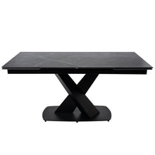 Cargar imagen en el visor de la galería, Mesa Comedor Valeri Extensible Negro 160 x 90 x 74
