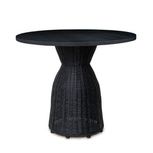 Cargar imagen en el visor de la galería, Mesa Comedor Chiara Ratan Negro 90 x 90 x 75

