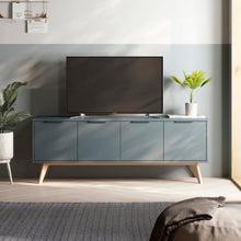 Cargar imagen en el visor de la galería, Mueble de TV Vittorio Verde Kaki 4 Puertas 140 x 40 x 53
