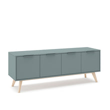 Cargar imagen en el visor de la galería, Mueble de TV Vittorio Verde Kaki 4 Puertas 140 x 40 x 53
