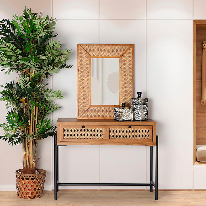 Consola Zetel Natural Madera de Mango 100 x 35 x 80