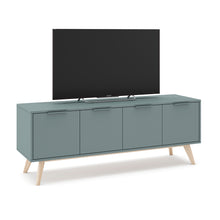 Cargar imagen en el visor de la galería, Mueble de TV Vittorio Verde Kaki 4 Puertas 140 x 40 x 53
