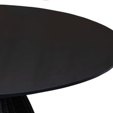 Cargar imagen en el visor de la galería, Mesa Comedor Chiara Ratan Negro 90 x 90 x 75
