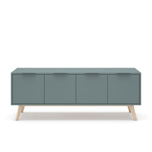 Cargar imagen en el visor de la galería, Mueble de TV Vittorio Verde Kaki 4 Puertas 140 x 40 x 53
