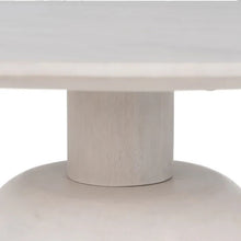 Cargar imagen en el visor de la galería, Mesa de Centro Blanco Mango 84 x 84 x 47
