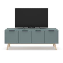 Cargar imagen en el visor de la galería, Mueble de TV Vittorio Verde Kaki 4 Puertas 140 x 40 x 53
