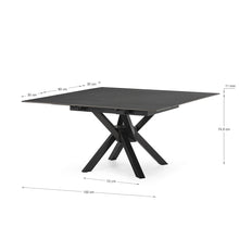 Cargar imagen en el visor de la galería, Mesa Comedor Extensible Arlene Cerámica Gris 150 x 90 x 76
