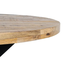 Cargar imagen en el visor de la galería, Mesa Comedor Madera de Mango Natural y Negro 130 x 130 x 77
