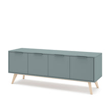 Cargar imagen en el visor de la galería, Mueble de TV Vittorio Verde Kaki 4 Puertas 140 x 40 x 53
