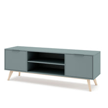 Cargar imagen en el visor de la galería, Mueble de TV Vittorio Verde Kaki 140 x 40 x 53
