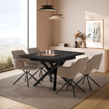 Cargar imagen en el visor de la galería, Mesa Comedor Extensible Arlene Cerámica Gris 150 x 90 x 76
