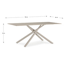 Cargar imagen en el visor de la galería, Mesa Comedor Tori Beige 180 x 90 x 76
