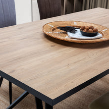 Cargar imagen en el visor de la galería, Mesa de Comedor Idara Natural Negro Metal 180 x 90 x 76
