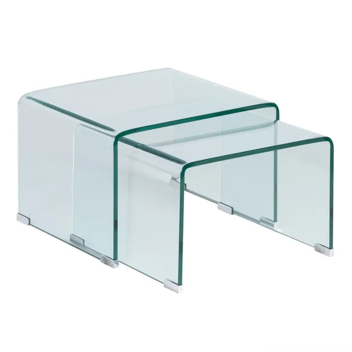 Mesa Auxiliar Cristal Set de 2