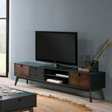 Cargar imagen en el visor de la galería, Mueble de TV Liam Gris Oscuro 180 x 37 x 48
