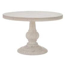 Cargar imagen en el visor de la galería, Mesa Comedor Mango Blanco Rozado 120 x 120 x 76
