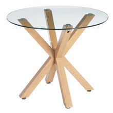 Cargar imagen en el visor de la galería, Mesa Comedor Natural Cristal Metal 90
