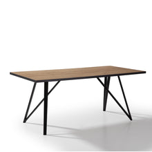 Cargar imagen en el visor de la galería, Mesa de Comedor Idara Natural Negro Metal 180 x 90 x 76
