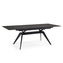 Cargar imagen en el visor de la galería, Mesa de Comedor Fleur Porcelánico Extensible Negro 160 x 90 x 76
