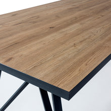 Cargar imagen en el visor de la galería, Mesa de Comedor Idara Natural Negro Metal 180 x 90 x 76
