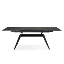 Cargar imagen en el visor de la galería, Mesa de Comedor Fleur Porcelánico Extensible Negro 160 x 90 x 76
