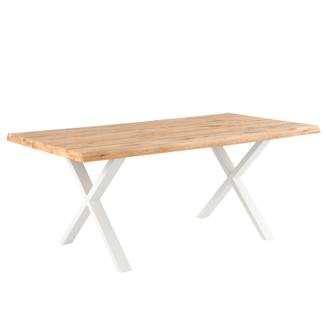 Mesa Comedor Lavinia Madera de Roble Blanco 140 x 90 x 74